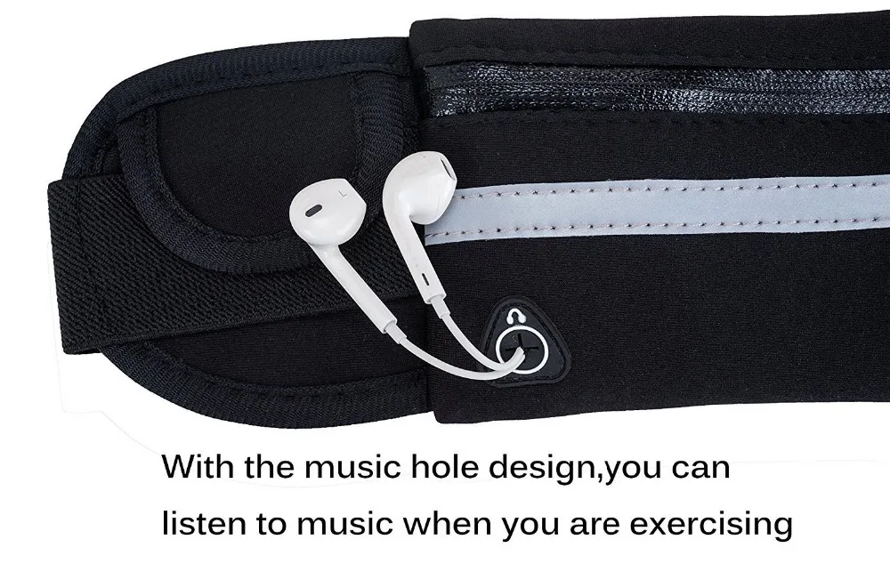 Беговой поясной мешок для музыки с гарнитурой отверстие-подходит для смартфонов спортивные сумки для воды открытый телефон сумка для женщин GymBag