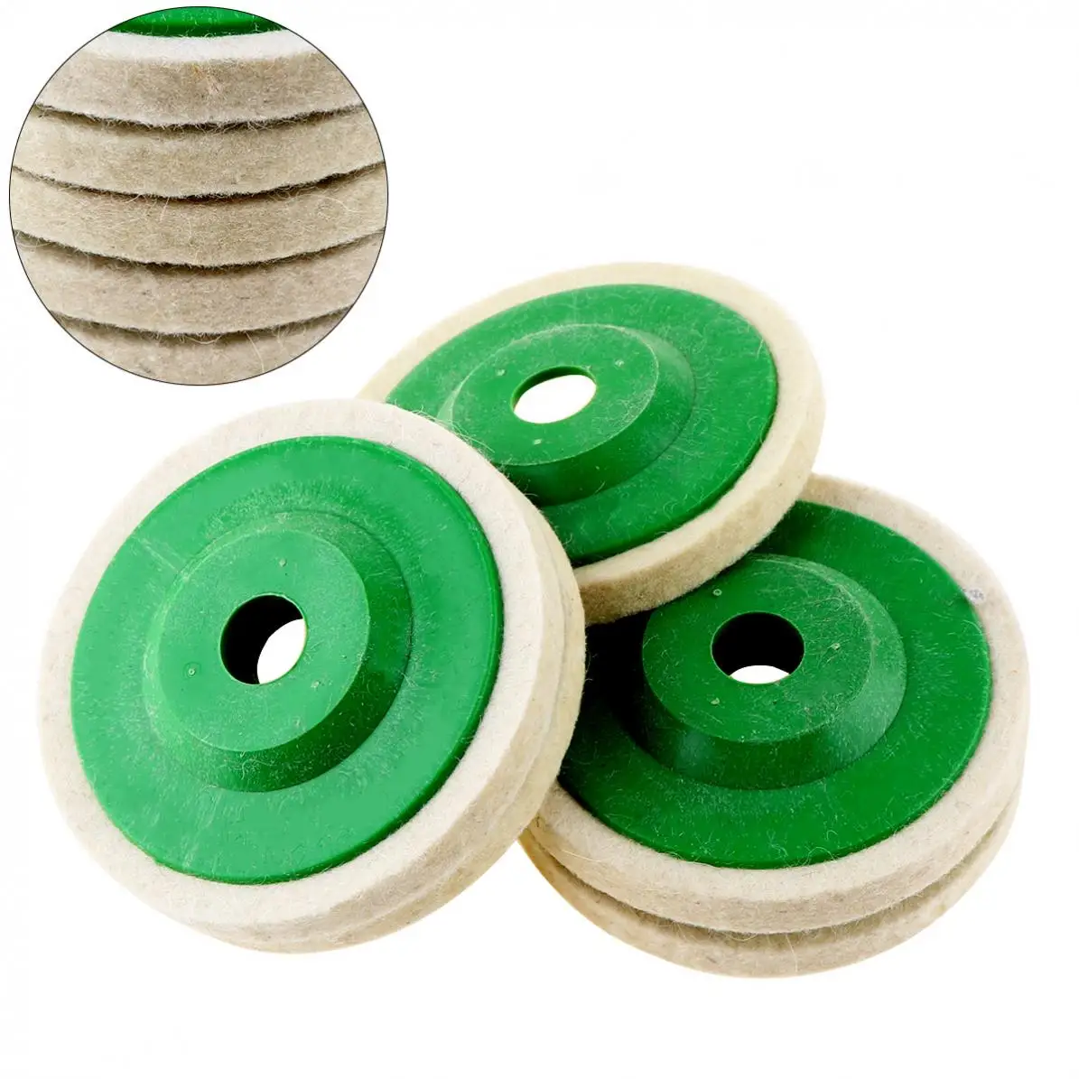 5pcs Angle Grinder Multifunction Wool Polishing Disc Pads with 16mm