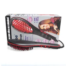 Kbxstart Planchas De Pelo, профессиональная керамическая расческа, выпрямитель для волос, щетка для выпрямления, фен для волос, красная, 50 Вт