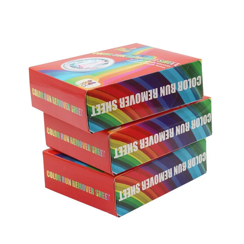 Laundry Stain Remover Color Run Remove Sheet Washing Machine Anti Dyed Cloth Color Absorption Dye Trapping 3Boxes/Lot 24 Count Protect Clothes