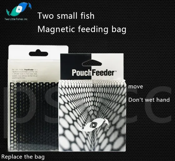 Два маленьких фидера, магнитные мешки для кормления, сумки на замену, зажим для морских водорослей, фидер, зажим для морских водорослей и подвешивание - Цвет: Pouch Feeder