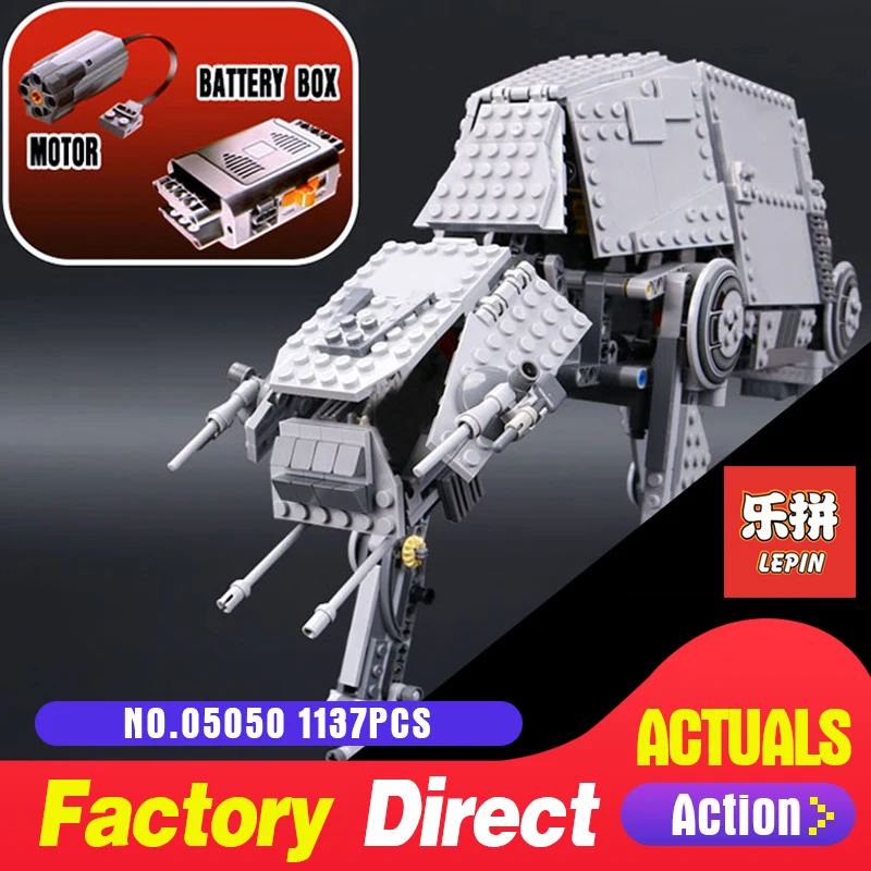 Star 1137Pcs Lepin 05050 Cool AT Robot AT Model Building Blocks Brick Classic LegoINGlys 10178 for Children Toys Gift wars hot new compatible legoinglys star wars series motorized walking at at model robot building blocks toys for children gift