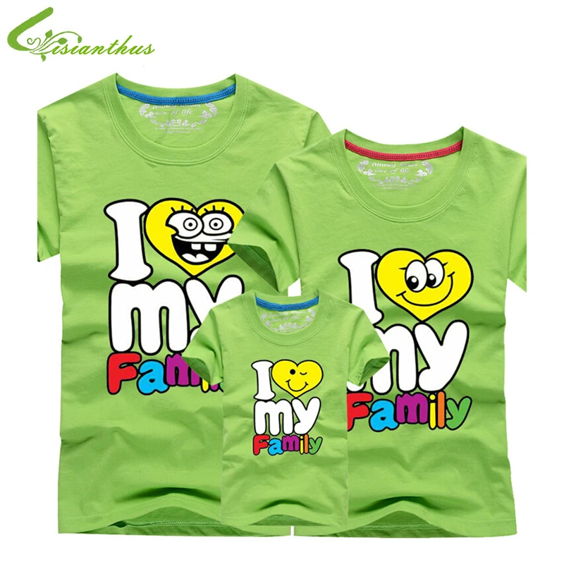 I love my Family T Shirts Summer Family Matching Clothes Father Mother Kids Children Outfits New Cotton Tees Free Drop Shipping I love my Family T Shirts Summer Family Matching Clothes Father Mother Kids Children Outfits New Cotton Tees Free Drop Shipping