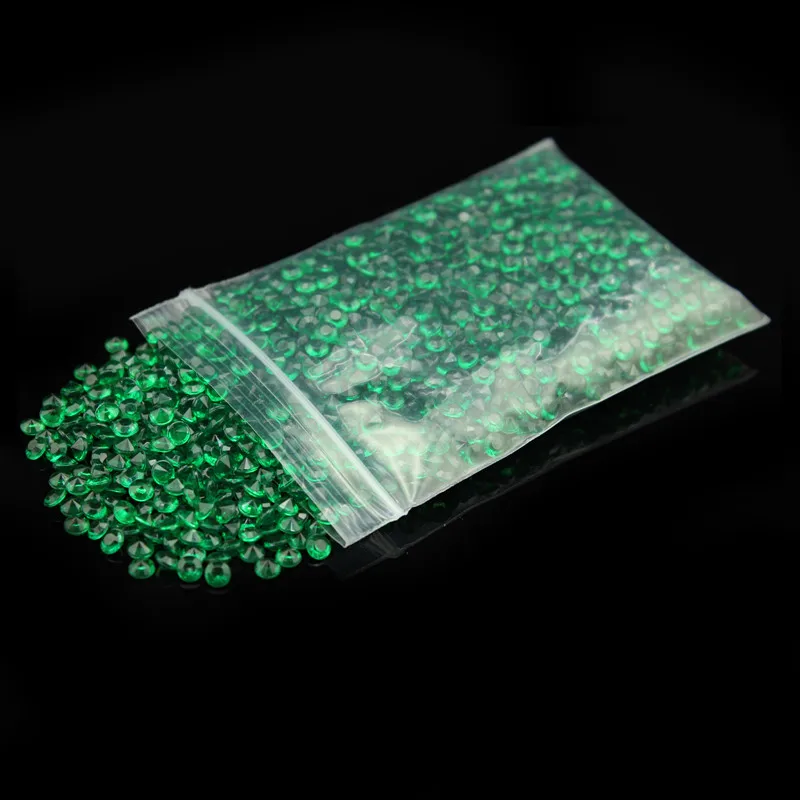2000 шт./лот серебро и Шампанское Акриловые Хрустальные алмазные конфетти декор для венчания высокой четкости - Цвет: dark green
