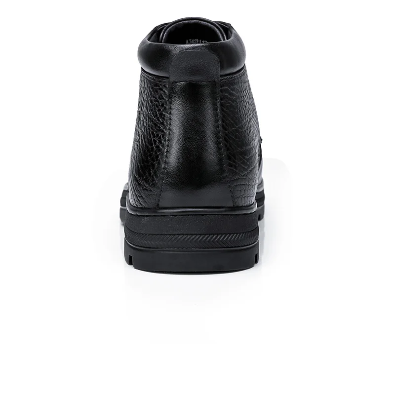 CAMEL/мужские зимние полусапоги на меху; ботинки из натуральной кожи в стиле ретро; нескользящая Мужская обувь в деловом стиле; резиновая нескользящая обувь; Botas