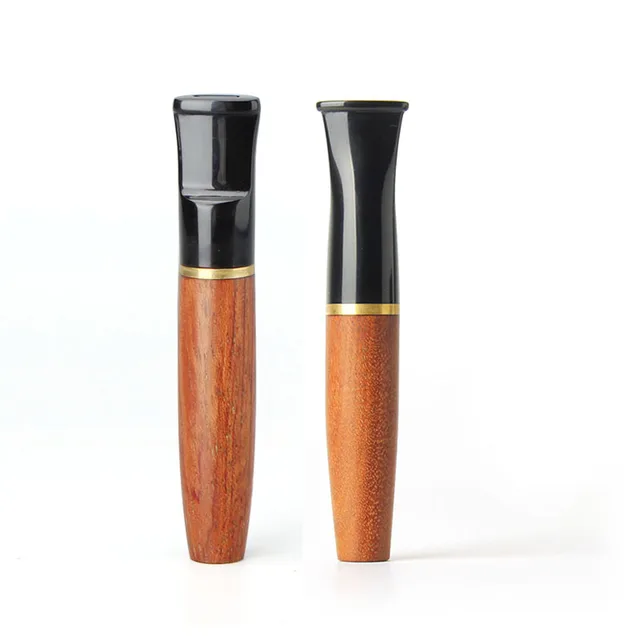 RU-1pc Rosewood ผู้ถือบุหรี่ล้างทำความสะอาดได้ Heathy ปากกากรองบุหรี่ลด Tar ท่อสูบบุหรี่ bf0001 bf0002