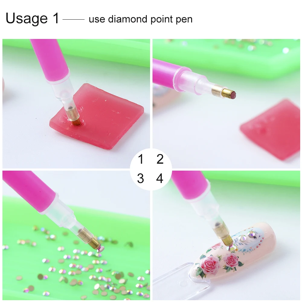 1 набор пластиковых восковых точечных ручек DIY алмазная паста наклейка клей куб глина для Стразы точечный выбор Дизайн ногтей маникюр CH686