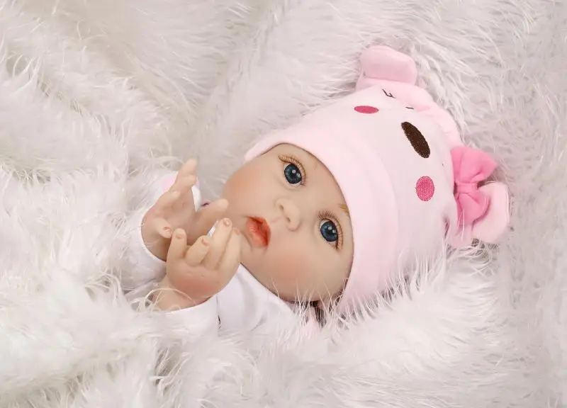 55cm Soft Body Silicone Reborn Baby Doll Toy For Girls Newborn Girl Baby Birthday Gift To Child Bedtime Early Education Toy NPK