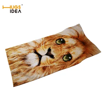 

HUGSIDEA 3D Animal Tiger Dog Cat Summer Beach Towels Home Textile Quickly Dry Bath Hair Towel Microfiber Baby Feeding Toalla