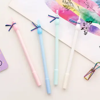 

36 pcs/lot Rabbit gel pen Cute Animal 0.5mm black ink Neutral pens office school writing supplies Stationery Promotional gift