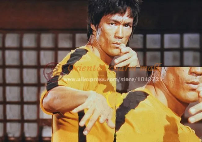 Fitnessmode Bruce Lee Classic Spiel Des Todes Kostum Kung Fu Gelb Overall Uniform Vintage Trainingsanzuge Zweiteiler