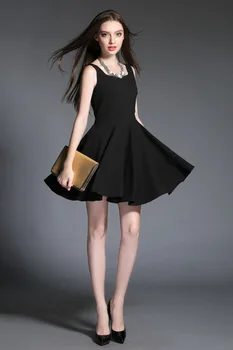 

2016 summer style women dress for party plus size XL noble elegant black vestido night club female casual dress