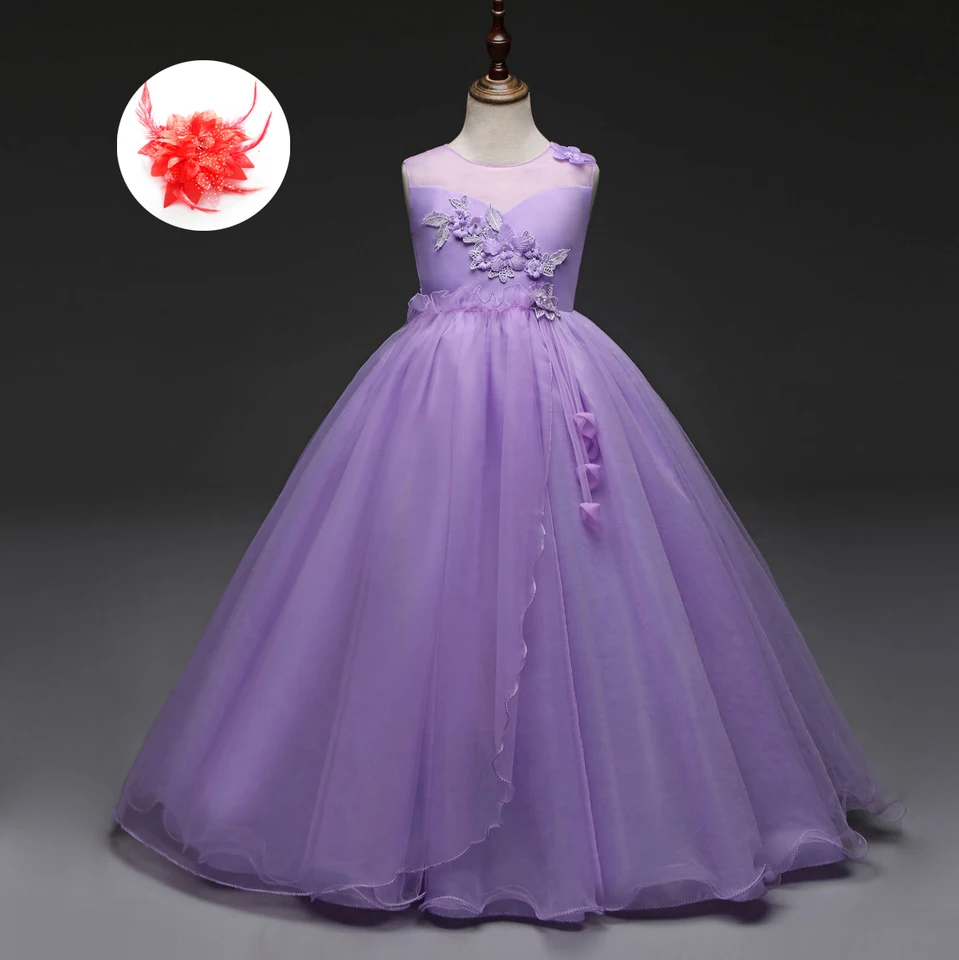 white and lavender wedding dress