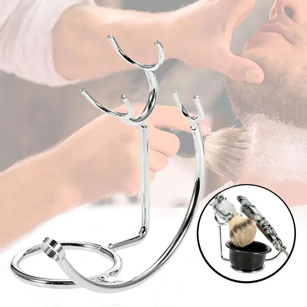 الرجال الحلاقة فرشاة حامل دائم فرش أصحاب مكافحة الصدأ اللحية حامل فرشاة لصالون المنزل السفر استخدام