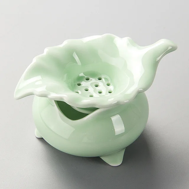 

Porcelain Tea Strainer Chinese Kung Fu Ceramics Smooth Tea Pot Filter Home Desk Decor