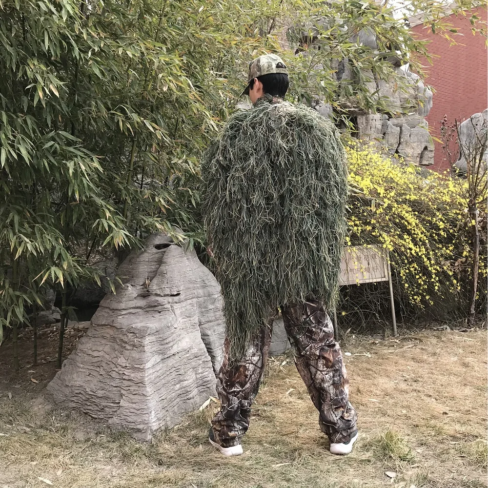 Мужские одеяла/накидки для Ghillie камуфляжный Трикотажный костюм ручной работы 80x90