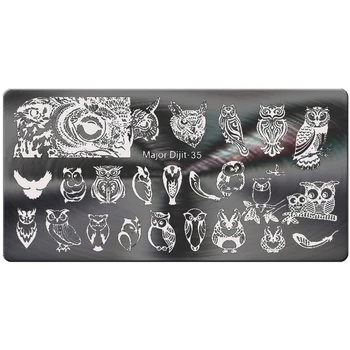 

Major Dijit Nail Stamping Plates Templa 3D Flower Animal Pattern Nail Art Stamp Stamping Template Image Plate Stencil Nails Tool