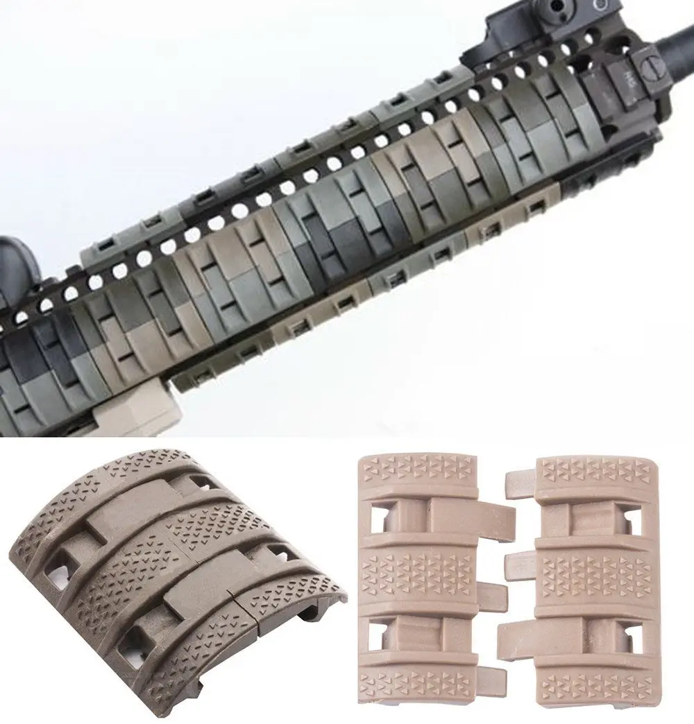 

32pcs Tactical Weaver Picatinny Rubber Handguard Quad Rail Protector Covers Airsoft Hunting Gun Accessories