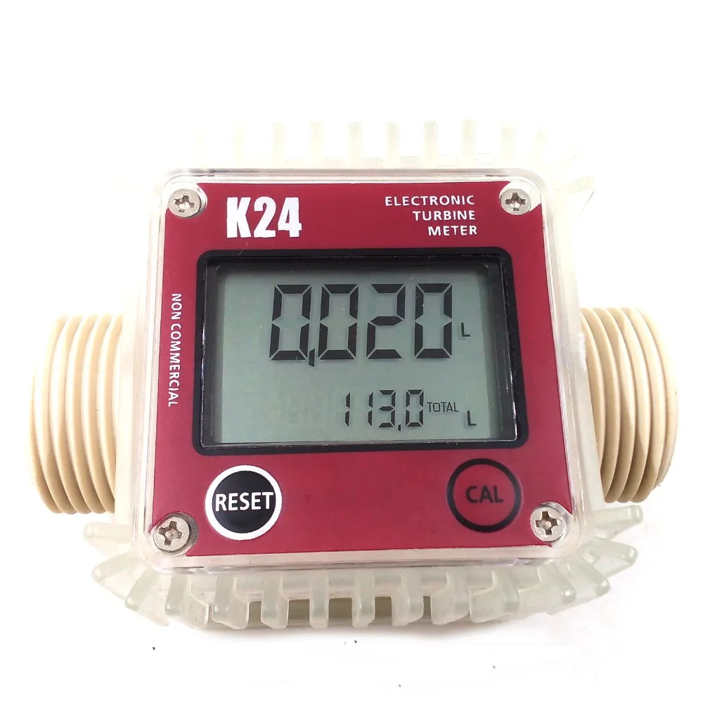 

K24 10-120L / MIN turbo electronic flowmeter Diesel fuel Methanol Urea Precision adjustable flow meter 0.00-999999.9 2year
