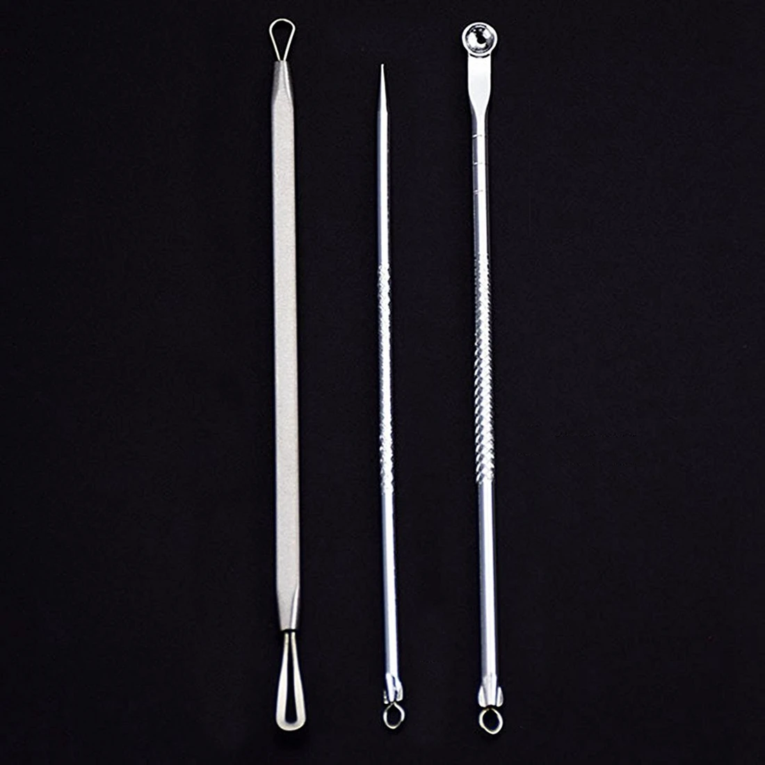 Stainless Steel Blackhead Pickel spot Extractor Remover Tool Kit 3pcs set