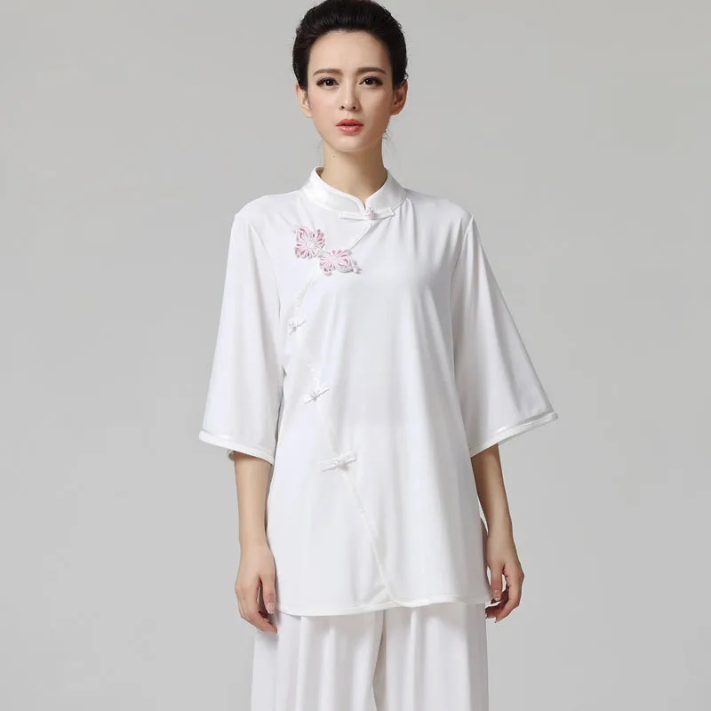 Woman Oblique lapel Short Sleeves Tai Chi Suit Kung Fu Performance Clothing Wushu Clothing Martial Art Uniforms цена Woman Oblique lapel Short Sleeves Tai Chi Suit Kung Fu Performance Clothing Wushu Clothing Martial Art Uniforms цены онлайн