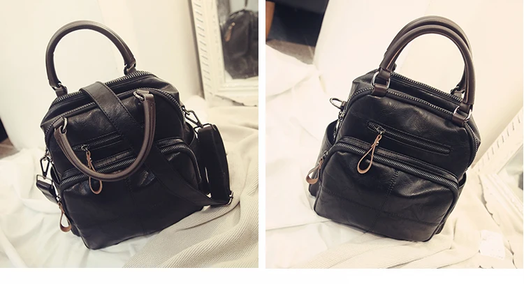 winter novelty women causal soft pu leather one shoulder bag female black brown green crossbody bag multifuntional handbag