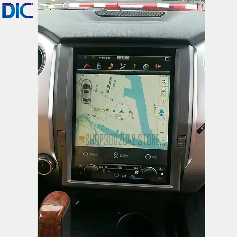 Discount DLC Android vertical screen 6.0 navigation video player GPS multifunction canbus video For toyota tundra 2014-2017 5