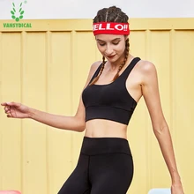 Vansydical Спортивное нижнее белье женские фиолетовый сексуальная Йога Топы с перекрестными ремешками Тренажерный Зал Йоги бюстгальтеры бег топы дышащий Фитнес тренировки бюстгальтеры