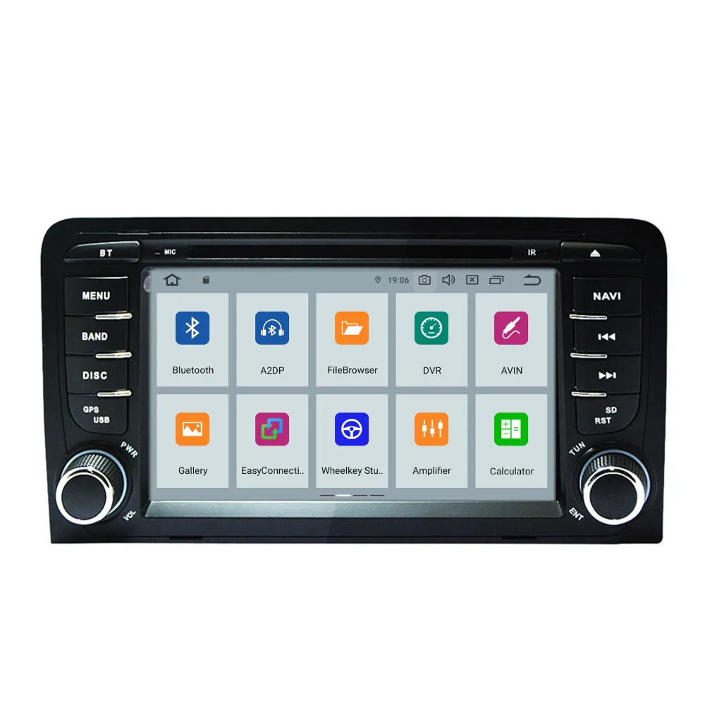 Sale COIKA 7" Android 9.0 System Car DVD Radio Player For Audi A3 S3 2003-2011 With 2+16G RAM GPS Navi Stereo 4G OBD DVR RDS WIFI BT 1