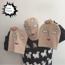 ; новинка года; милая забавная трикотажная женская шапка в стиле Харадзюку с рисунком «one punch man Bald Saitama»