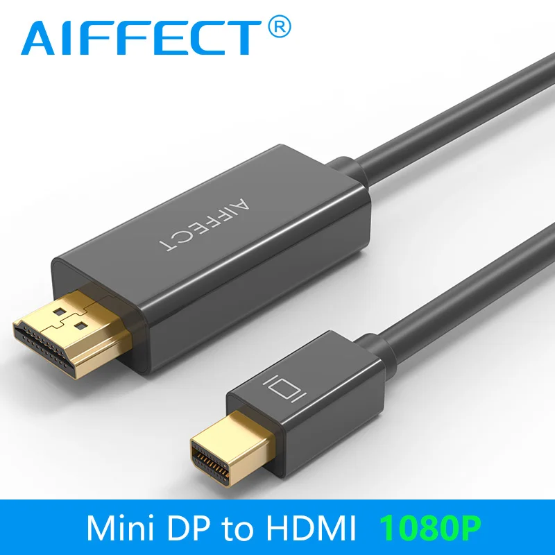 AIFFECT Mini DP to HDMI font b Cable b font DisplayPort Thunderbolt Port HDMI 1080P for
