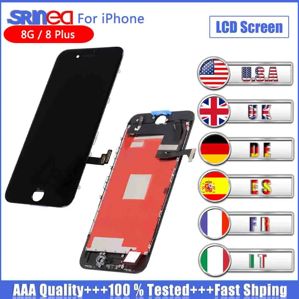 

Screen For iPhone 8 Plus LCD Display 3D Touch Screen And Digitizer Assembly 8g 8plus Original LCD OEM Replacement AAAA Tested