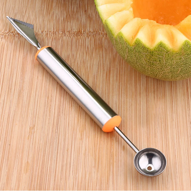 stainless steel Fruit & Vegetable Tools Double Side Melon Scoop