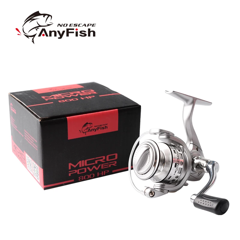 Рыболовная катушка ANYFISH MICRO POWER спиннинговая 500 800 мини спиннинговая катушка pesca carretilha маленькое рыболовное колесо для зимней подледной рыбалки