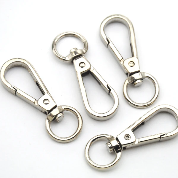 30pcs/lot 13mm Silver Nickle Alloy Swivel Clasps Snap Key Hooks Diy Key