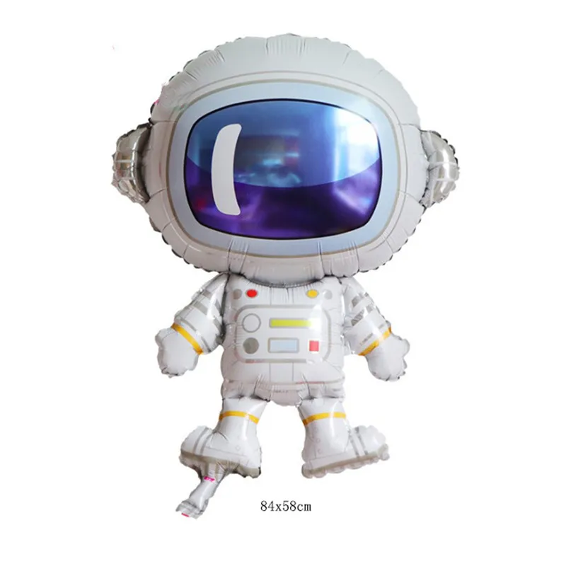 Ракета, космонавт, фольгированные шары для маленьких мальчиков, конфетти, латексные шары, игрушки для празднования дня рождения, украшения для детей, космические шары - Цвет: astronaut 1
