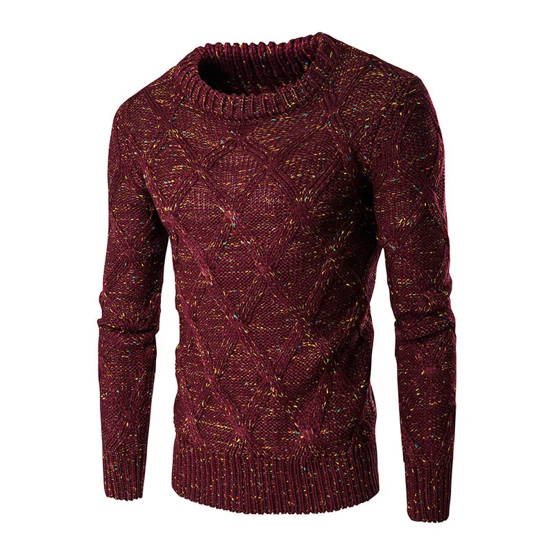 Весенне-осенний модный брендовый свитер Мужская домашняя кофта с круглым горлом, вязаные свитера и пуловеры в горошек, 3 цвета