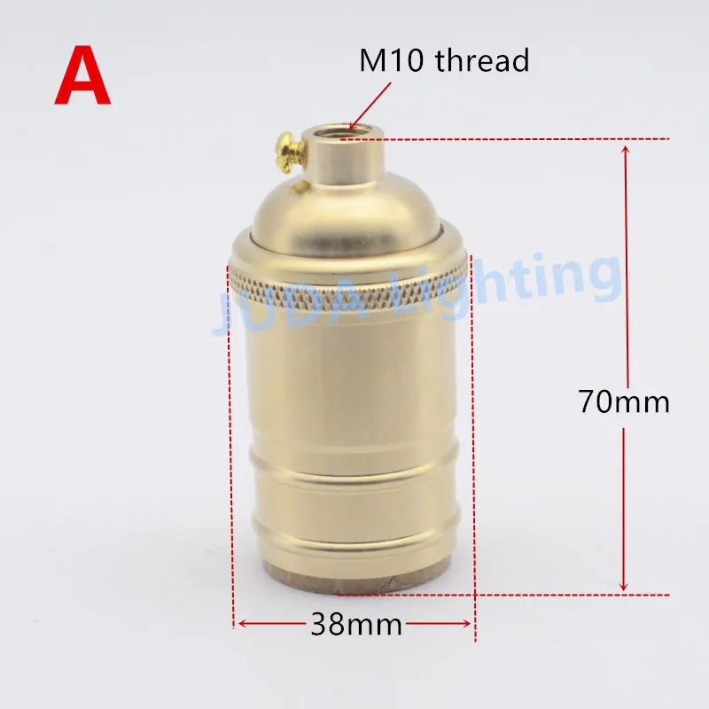 E27 патрон для лампы латунный патрон для лампы медный патрон для E26 Edison винтажный Ретро потолочный светильник Люстра Светодиодная Подвесная лампа - Цвет: A