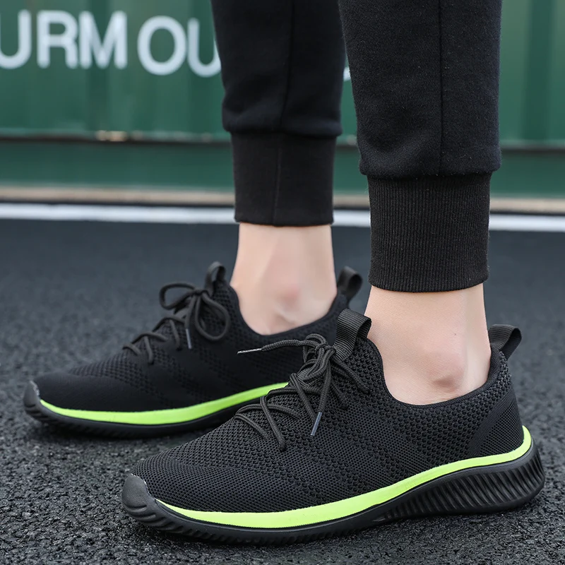 Summer Autumn Fly Weaving Running Shoes Plus 45 Breathable Sports