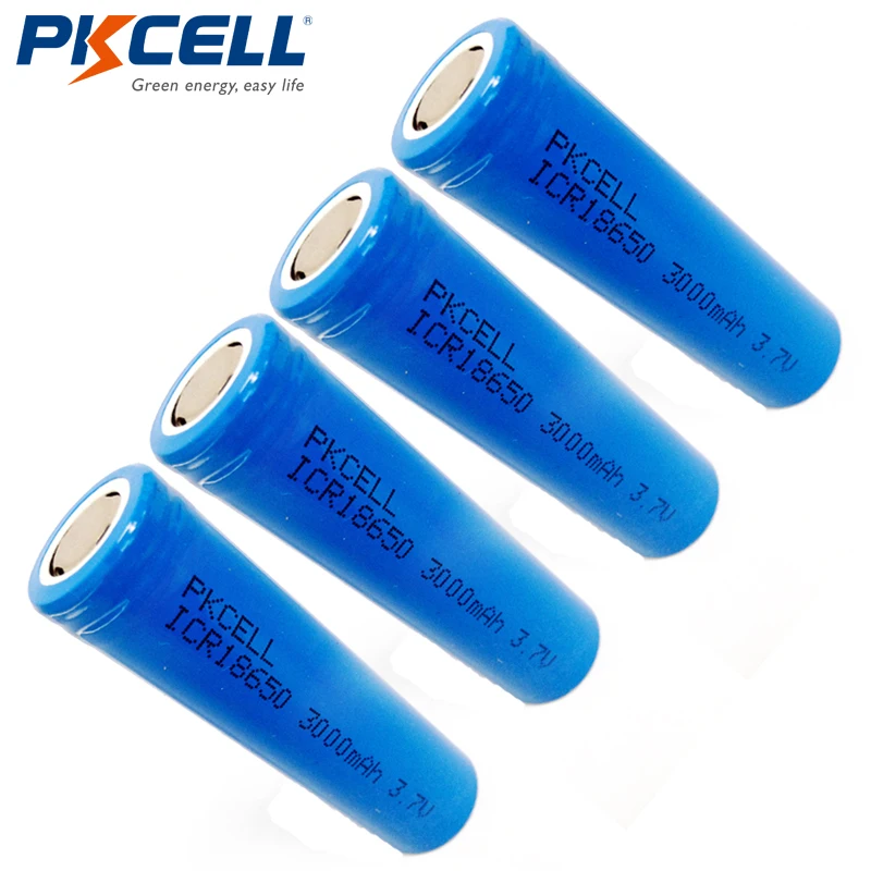 Аккумулятор PKCELL 18650 емкостью 3000 мАч литий ионный аккумулятор 3 7 В 4 шт.|battery backup