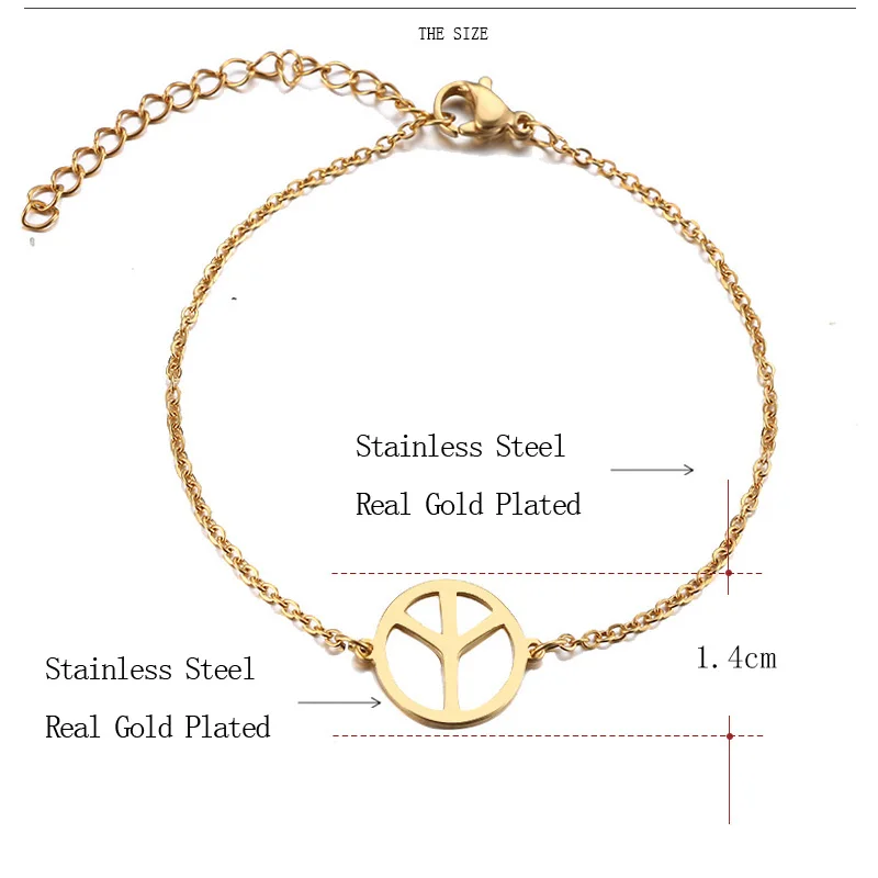 CACANA Stainless Steel Bracelet For Women Man Round Gold And Silver Color Pulseira Feminina Lover's Engagement Jewelry