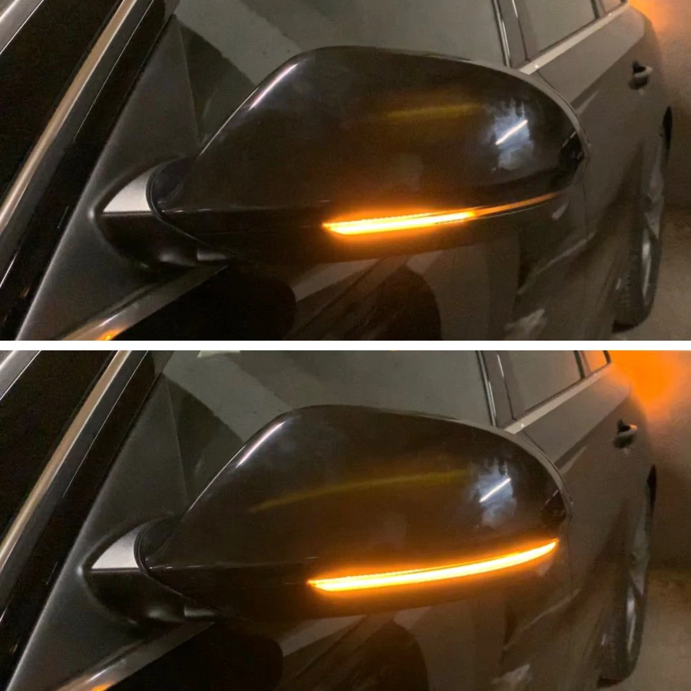

Smoked Flow Rearview Dynamic Sequential Mirror Flowing LED Turn Signal Light For Audi A6 C7