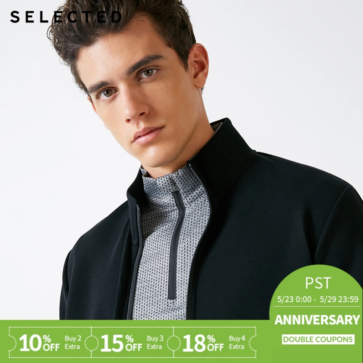 

Selected Slade New Men's Cardigan Zippered Top Collar Jacket Sweatshirts S | 418333513