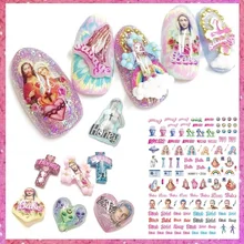 HANYI серия HANYI-206 Leonardo DESIGNS классный стикеры 3D на ногти nail Art Шаблон для украшения ногтей