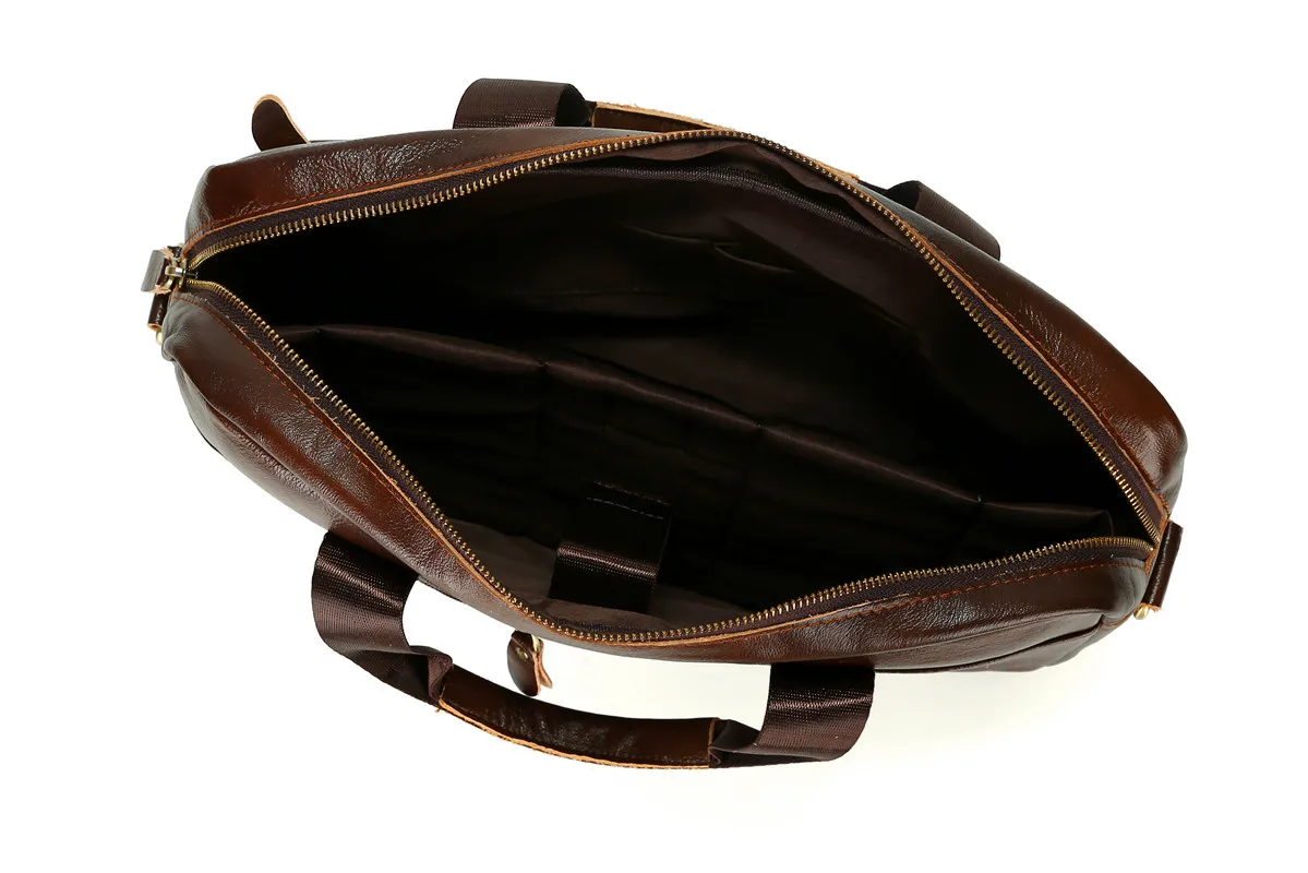 Новая роскошная 100% коровья натуральная кожа деловой мужской портфель мужская сумка из натуральной кожи сумка-тоут Компьютерная сумка