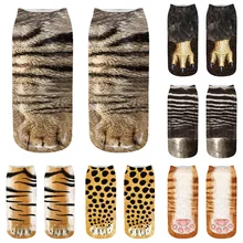 Носки с объемными рисунками животных и лап короткие носки унисекс, мягкие повседневные милые хлопковые носки детские забавные носки с собаками, зеброй, Свинкой, кошкой, лапами 5Z