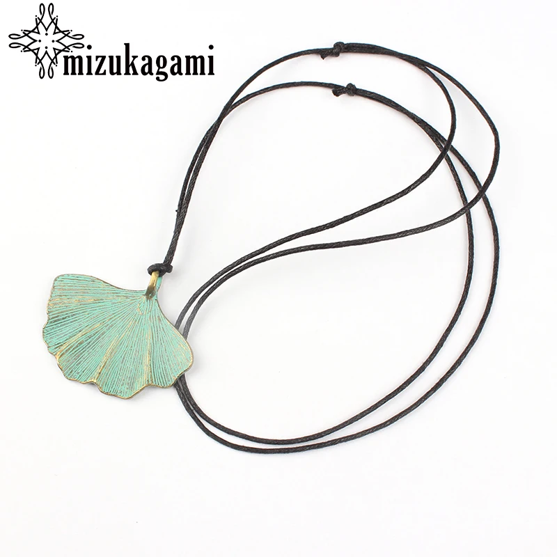 

Adjustable Retro Zinc Alloy Ginkgo Leaf Pendant Necklace Vintage Jewelry For Women Party JM-17116
