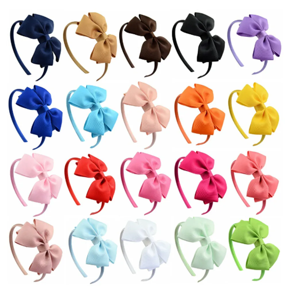 

Ribbon Bow Hair Headband Princess Girls Hair Accessories Solid Color Hairband 20 Colors Available Cute