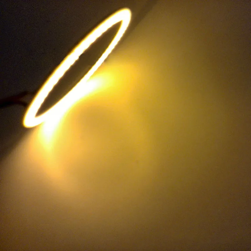 Yellow Одежда высшего качества по хорошей цене 12V COB светодиодный гало кольца Ангельские глазки светодиодный 70 мм 80 мм 90 мм 100 мм 110 мм 120 мм - Цвет: Yellow