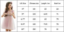 Girls Clothes for Kids Dress Elegant Lace Heart Backless Puff Sleeve Girls Princess Dress Costume with Sashes 4-10T